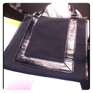 Banana Republic’s PVC Leather Trim Polyester Tote